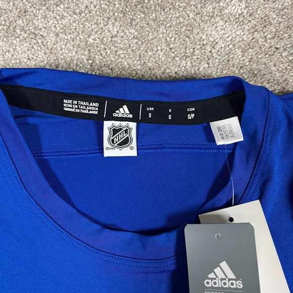 St. Louis Blues Adidas Women's S Blue Aeroready Training Performance T-Shirt NWT - Picture 3 of 8